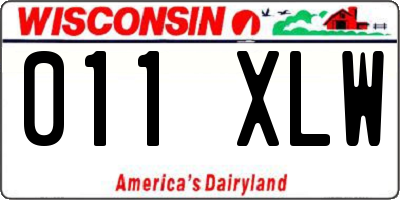 WI license plate 011XLW