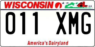 WI license plate 011XMG