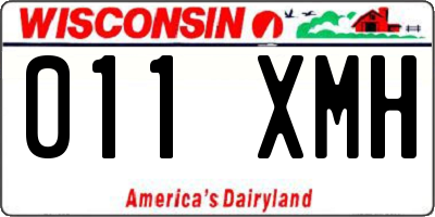 WI license plate 011XMH