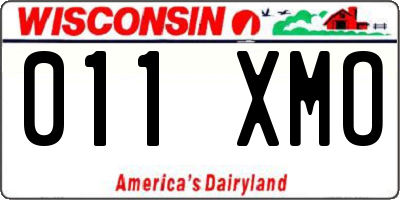 WI license plate 011XMO
