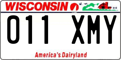 WI license plate 011XMY