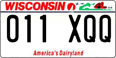 WI license plate 011XQQ