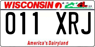 WI license plate 011XRJ