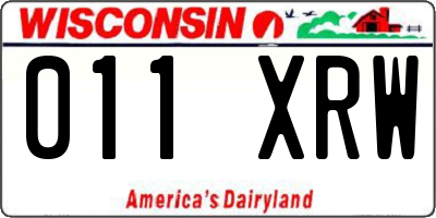 WI license plate 011XRW