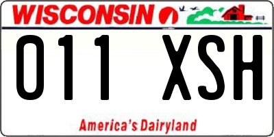WI license plate 011XSH