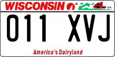 WI license plate 011XVJ