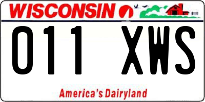 WI license plate 011XWS