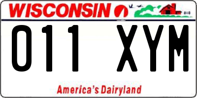 WI license plate 011XYM