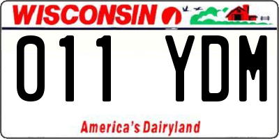 WI license plate 011YDM