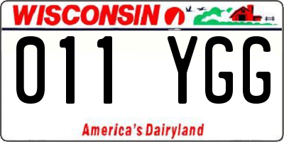 WI license plate 011YGG