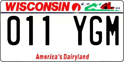 WI license plate 011YGM