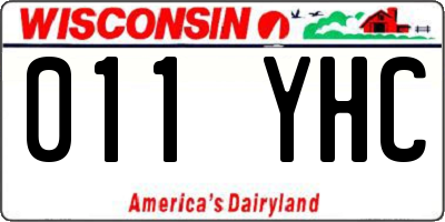 WI license plate 011YHC