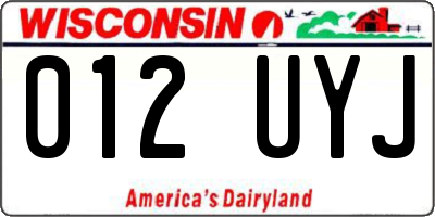 WI license plate 012UYJ