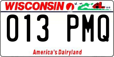 WI license plate 013PMQ