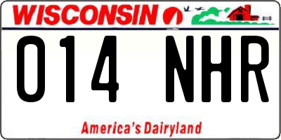 WI license plate 014NHR