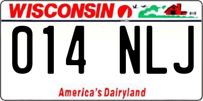 WI license plate 014NLJ