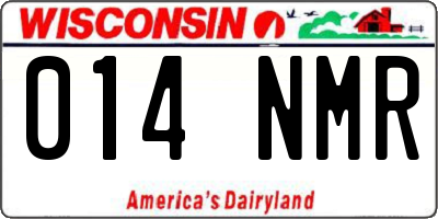 WI license plate 014NMR