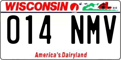 WI license plate 014NMV