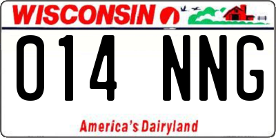WI license plate 014NNG
