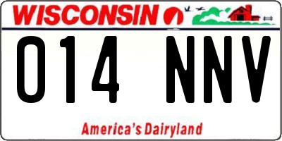 WI license plate 014NNV