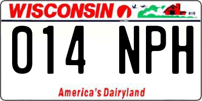 WI license plate 014NPH