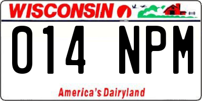 WI license plate 014NPM