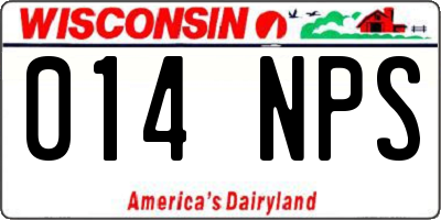 WI license plate 014NPS