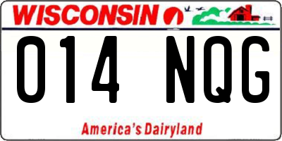 WI license plate 014NQG