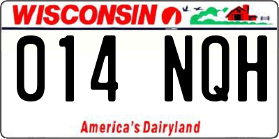 WI license plate 014NQH