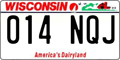 WI license plate 014NQJ