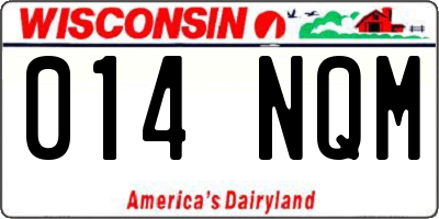 WI license plate 014NQM