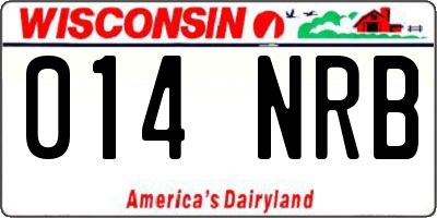 WI license plate 014NRB