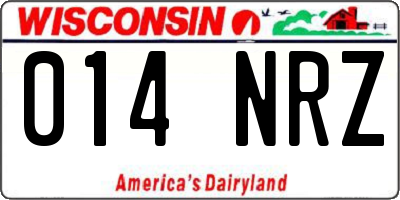 WI license plate 014NRZ