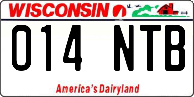 WI license plate 014NTB