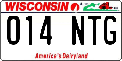 WI license plate 014NTG