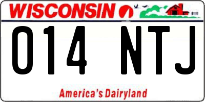 WI license plate 014NTJ