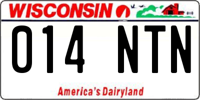 WI license plate 014NTN