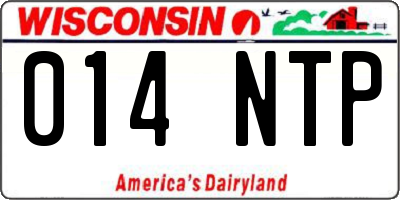 WI license plate 014NTP