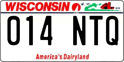 WI license plate 014NTQ