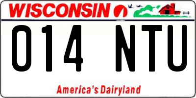 WI license plate 014NTU