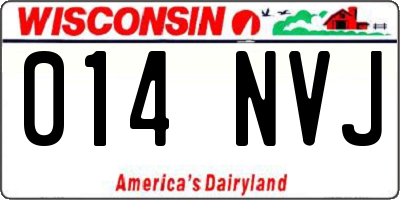 WI license plate 014NVJ
