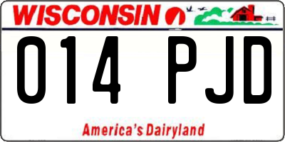 WI license plate 014PJD