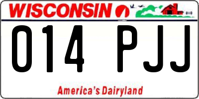 WI license plate 014PJJ