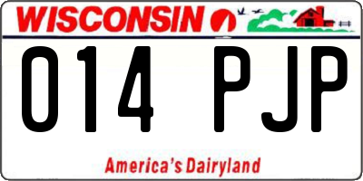 WI license plate 014PJP