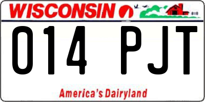 WI license plate 014PJT