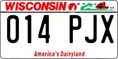 WI license plate 014PJX