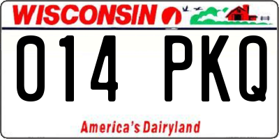 WI license plate 014PKQ