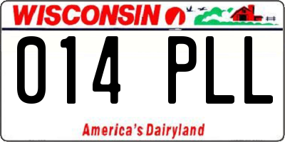 WI license plate 014PLL