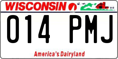 WI license plate 014PMJ
