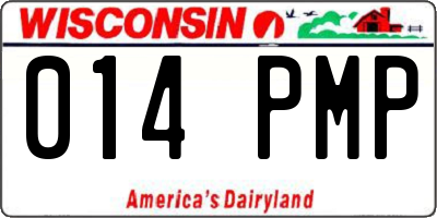 WI license plate 014PMP